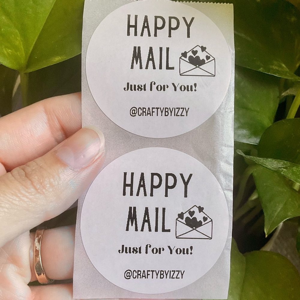 100 Thank You Stickers Happy Mail Just For You